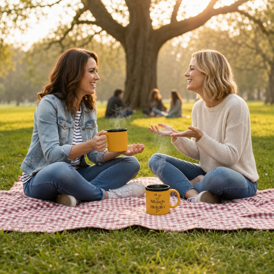 Alltagsheldin Keramiktasse Geschenk für Freundin