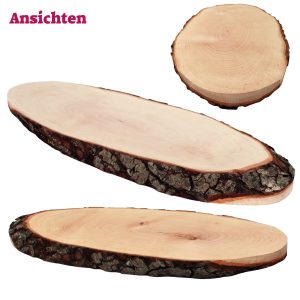Holzbrett mit Rinde