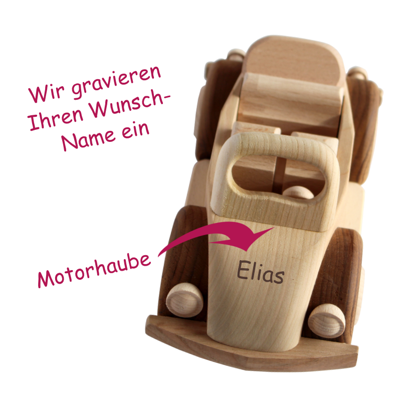 Auto aus Holz für Babys und Kleinkinder und als Massagegerät