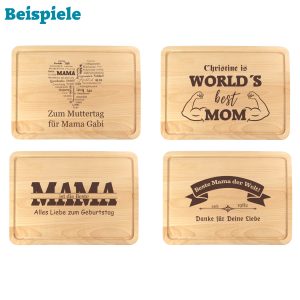 Personalisiertes Muttertagsgeschenk Holzbrett