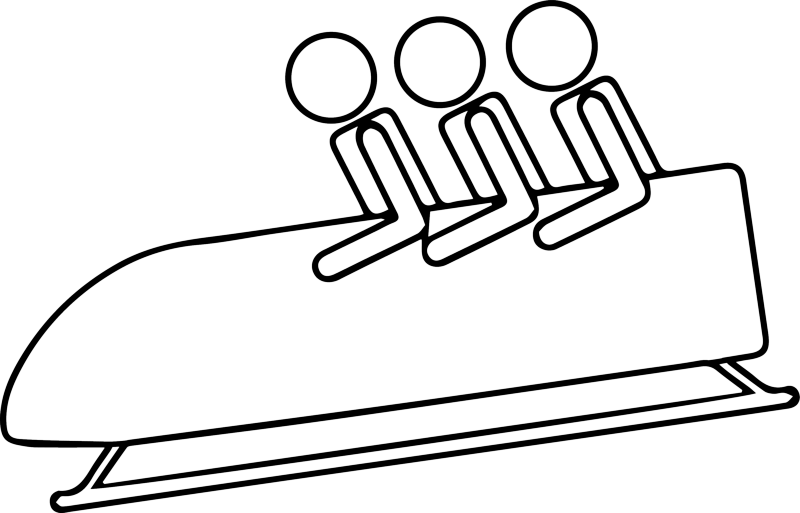 Malvorlage Bobfahren