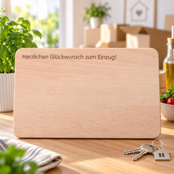 Brettchen zum Einzug personalisiert