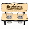 Schnapsbank Bruderherz mit 2 Gläsern – Geschenk für Bruder zum Geburtstag
