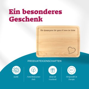 Buchenholz Brett mit Saftrille