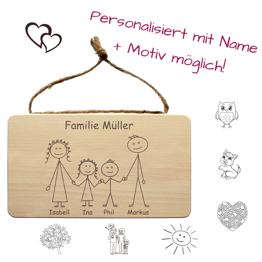 Hier leben, lieben & streiten wir - Personalisierte Familien