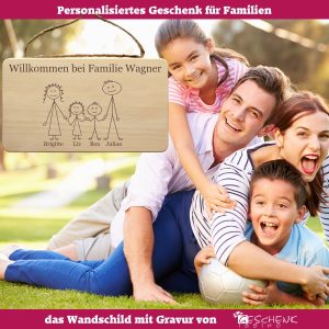 Familienschild personalisiert nach eigenen Wünschen