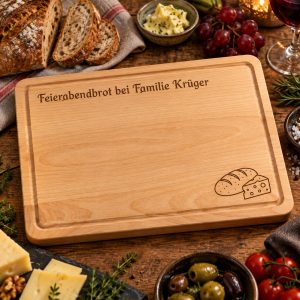 Feierabendbrettchen mit Familie