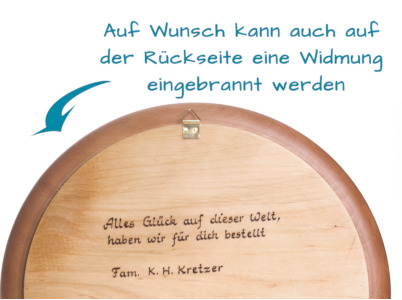 Geburtsteller persönliche Widmung
