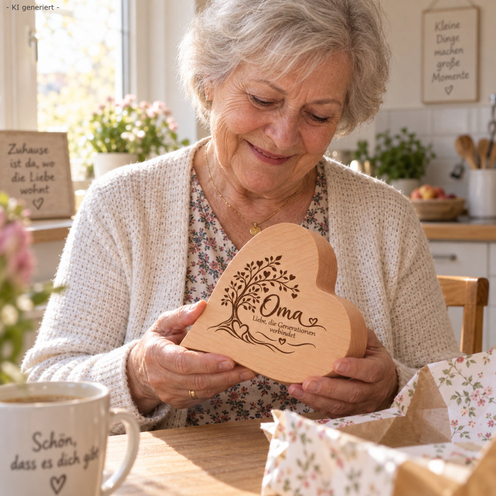 Geschenk für die Oma vom Enkel aus Holz