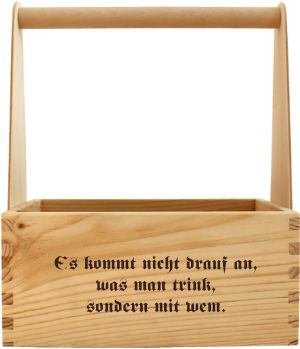 Geschenk für Bierliebhaber: Flaschenträger aus Holz