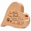 Holzherz als Geschenk für Hundebesitzer - „Ein Haus ohne Hund ist nur ein Gebäude"