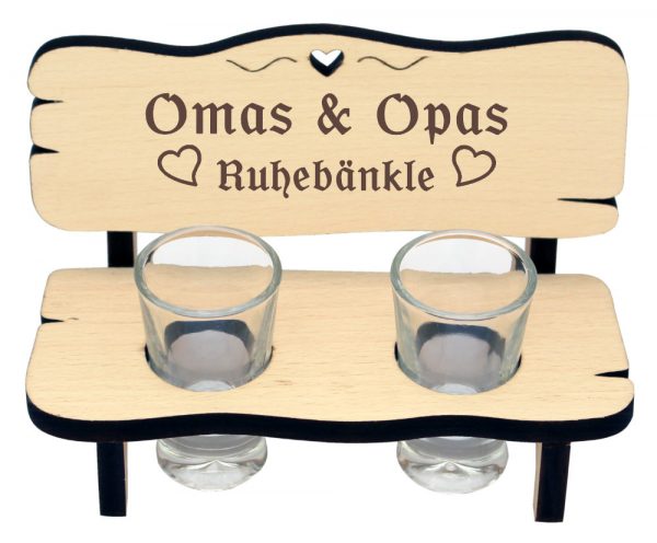 Geschenk für Oma und Opa das Ruhebänkle als Großelterngeschenk