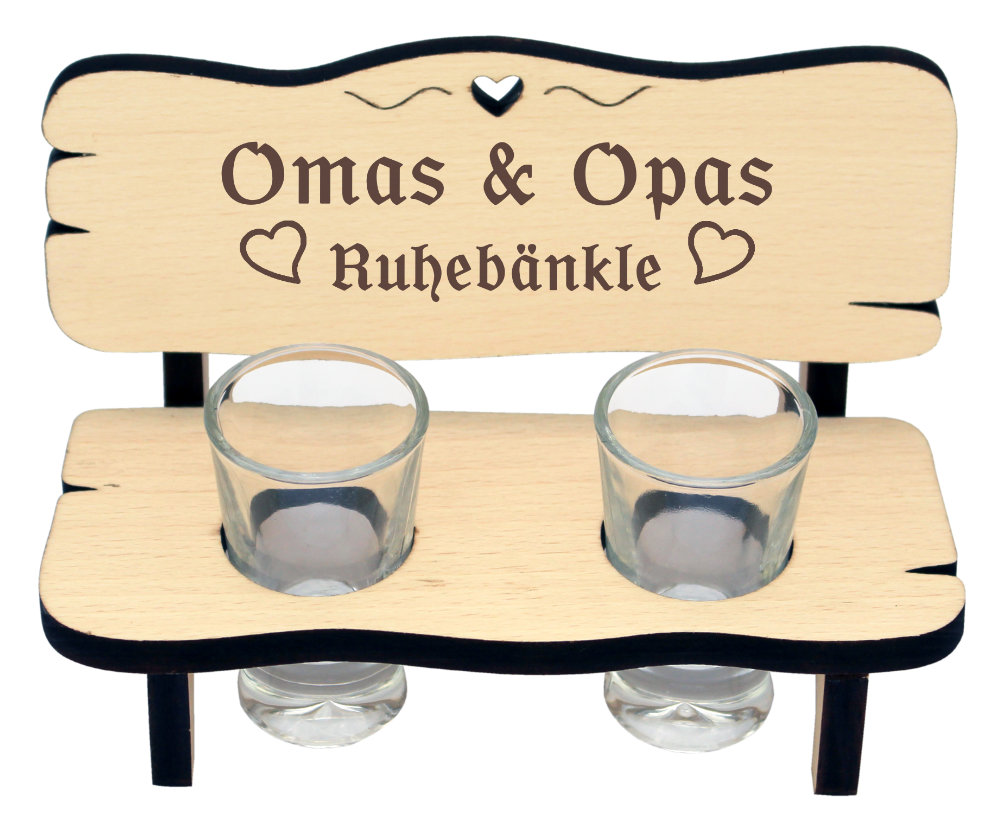 Geschenk für Oma und Opa das Ruhebänkle als Großelterngeschenk