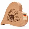 Geschenk für Opa aus Holz – Holzherz mit Gravur und Familienmotiv
