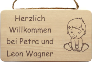 Geschenk zum ersten Muttertag - Wandschild mit persönlicher Gravur