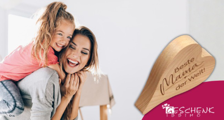 Geschenkidee Mama Herz aus Holz Geschenkidee-Mama