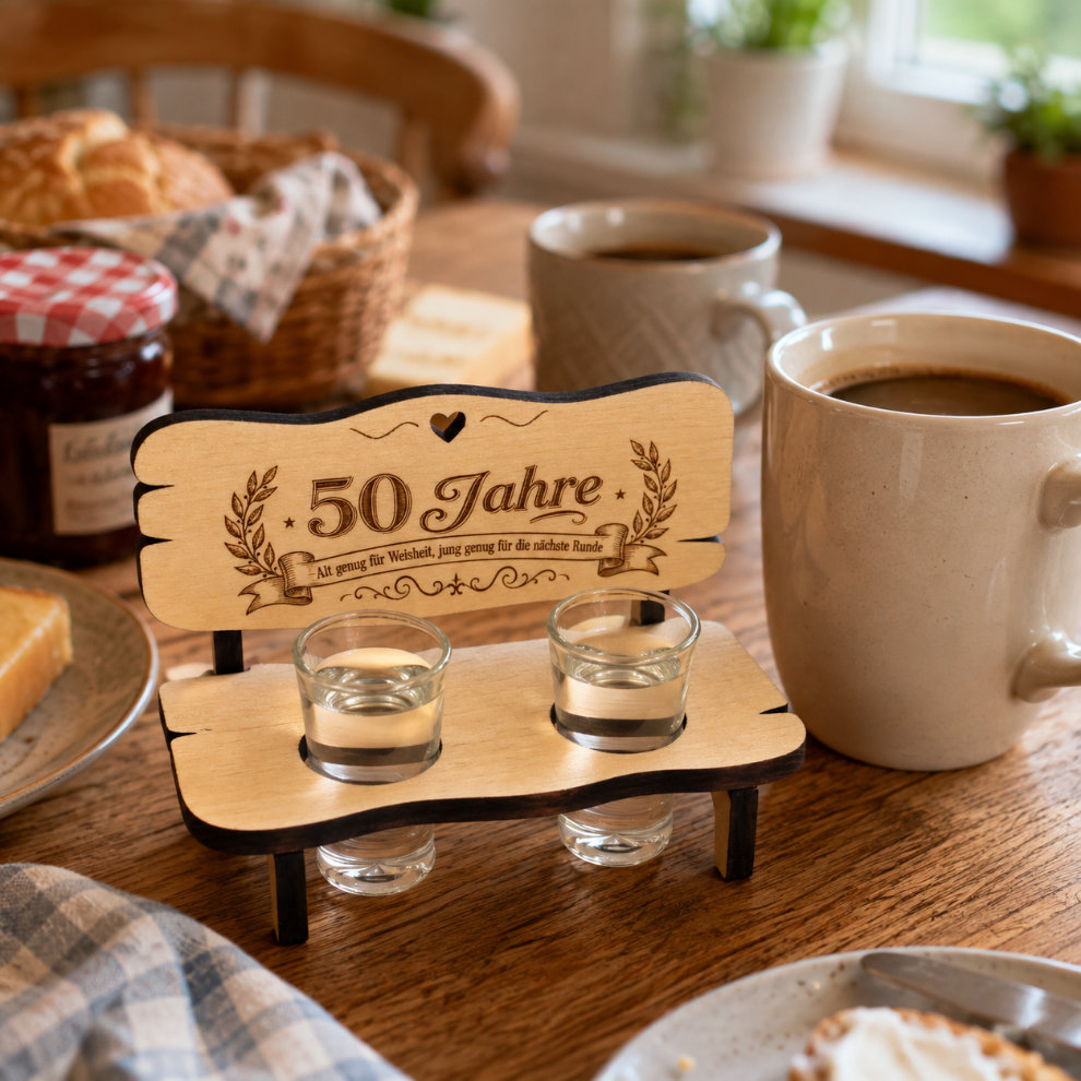 Geschenkideen zum 50. Geburtstag mit Schnaps