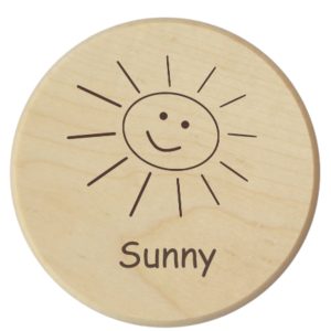 Glasuntersetzer Sonne Motiv und Gravur