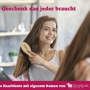 Haarbürste Holz mit Name