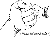 Hände Papa ist der Beste
