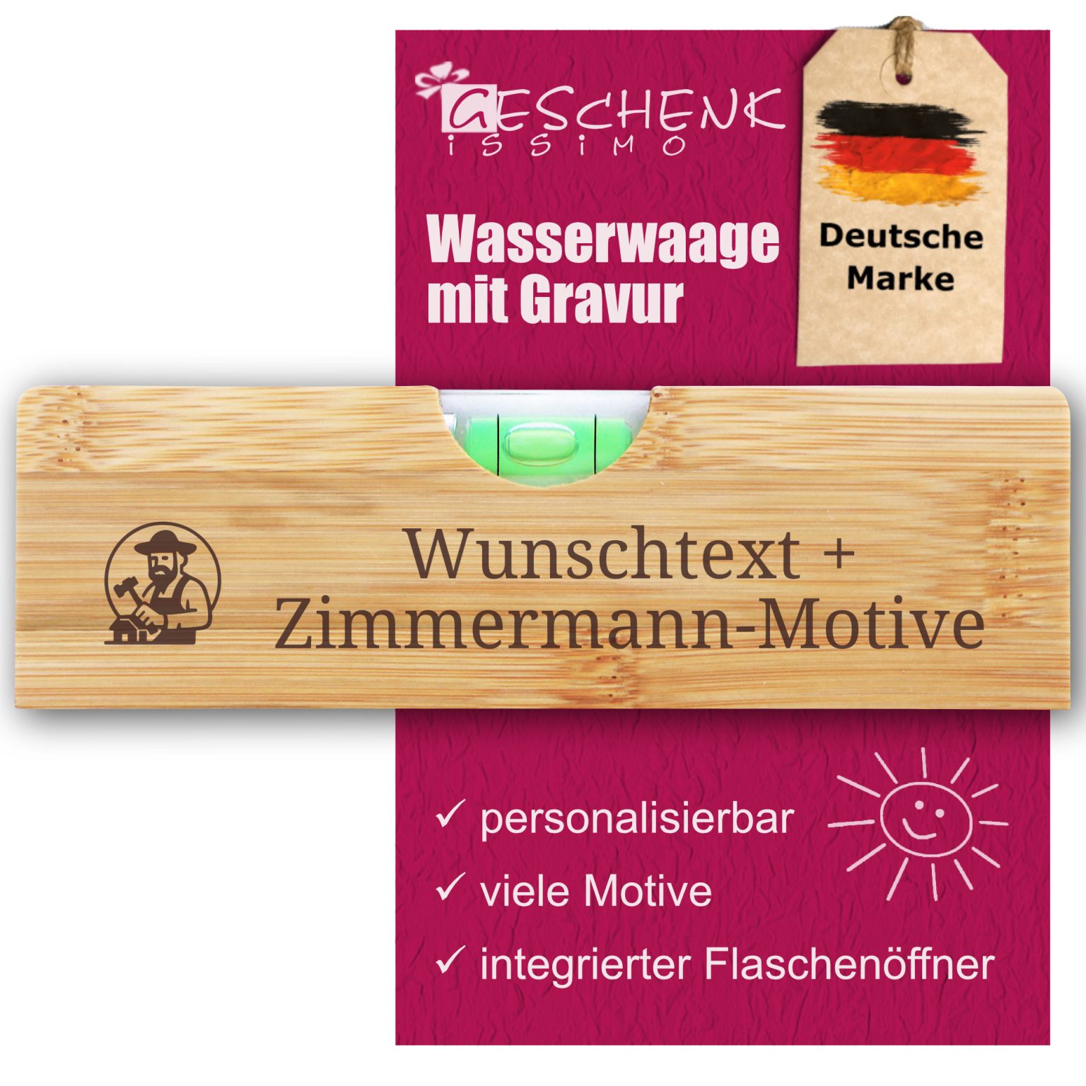 Zimmerer Wasserwaagen Geschenk