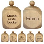 Lockendose für Kinder mit Namen und Motiv Lockendose-Kinder