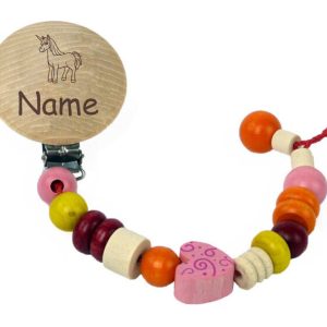 Schnullerkette in Farbe Rosa