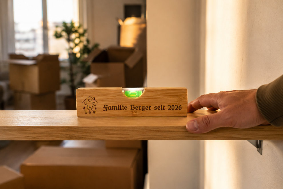 Wasserwaage in neuer Wohnung nach Einzug Haussegen Wasserwaage Einzug