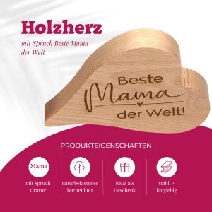 Holzdeko-Herz-Mama