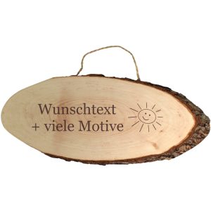 Holzschild XXL mit Name, Spruch und Motiv