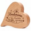 Hundemama Geschenk – Holzherz mit Gravur, Deko für Frauchen