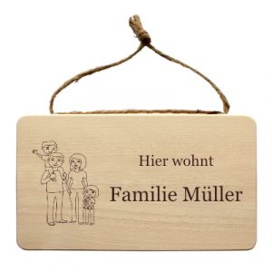 Individuelles-Familienschild-Gravur-Familie