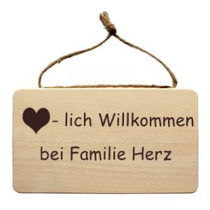 Herzlich-Willkommen-Türschild