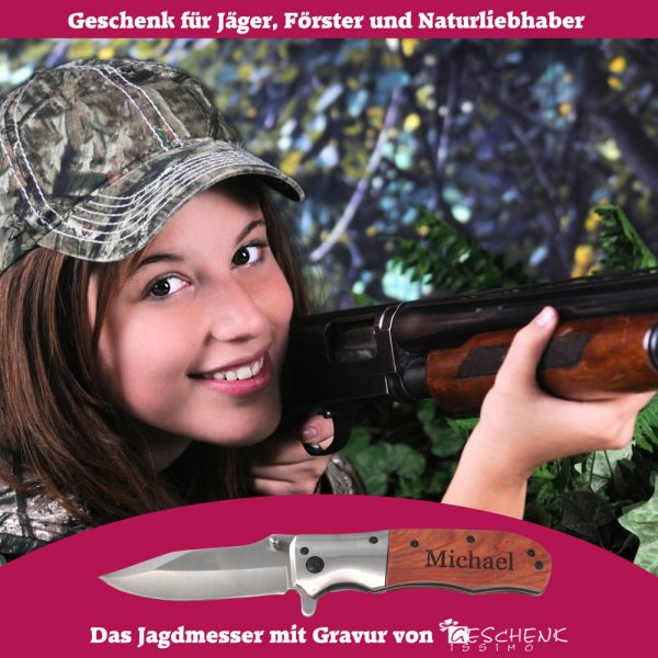 Jagdmesser mit Name graviert als Geschenk