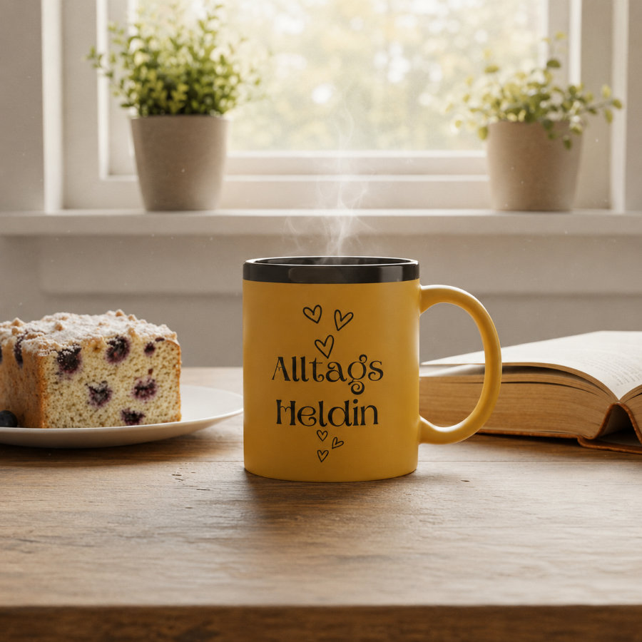 Keramiktasse Alltagsheldin Gelb