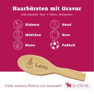 Kinderbürste mit Gravur