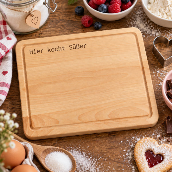 Koch- und Backbrettchen mit Spruch