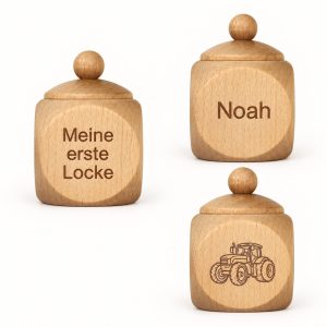 Meine erste Locke alle drei Seiten mit Gravur