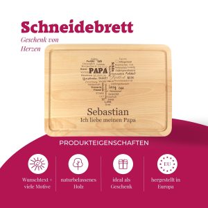 Brotzeitbrett mit Gravur Papa