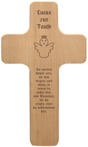 Personalisierte Taufgeschenke Holzkreuz