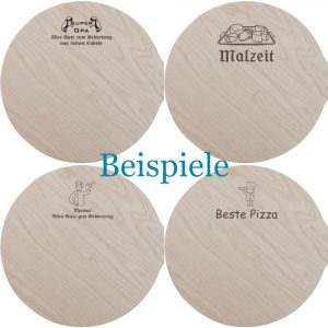 Pizzabrett mit Gravur Beispiele