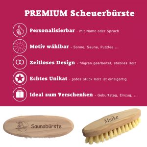 Reinigungsbürste mit Naturborsten die Premium Scheuerbürste