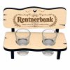 Renteneintritt Geschenk – Schnapsbank Rentnerbank mit 2 Gläsern