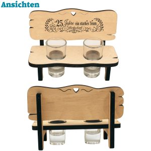 Schnapsbank Silberhochzeit mit Design