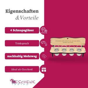 Schnapsbank mit Gravur