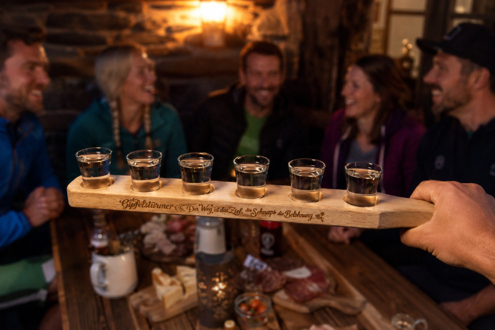 Schnapslatte Hütte Grillabend Geschenk