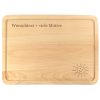 Schneidebrett mit Gravur personalisiert aus Holz mit Saftrille – Name, Wunschtext & Motiv