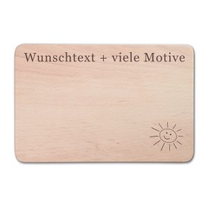 Schneidebrett mit Wunschtext und viele Motive