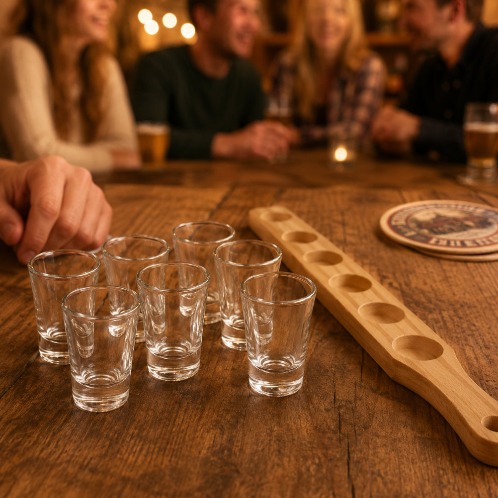 Shotgläser 6er Set bei Party mit Freunden Schnapsgläser Party