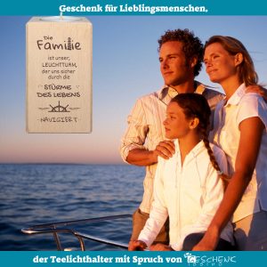 Teelichthalter als Geschenk für Familie